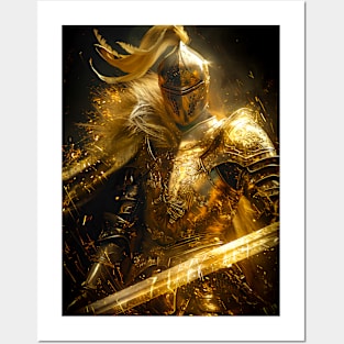 Glorious golden Knight Posters and Art